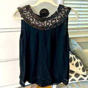 Yoana Baraschi beautiful top with beaded neckline